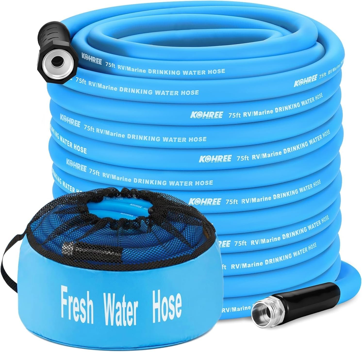 75 FT Safe Drinking Water Hose – Flexible, Lightweight, with Leak-Free Design