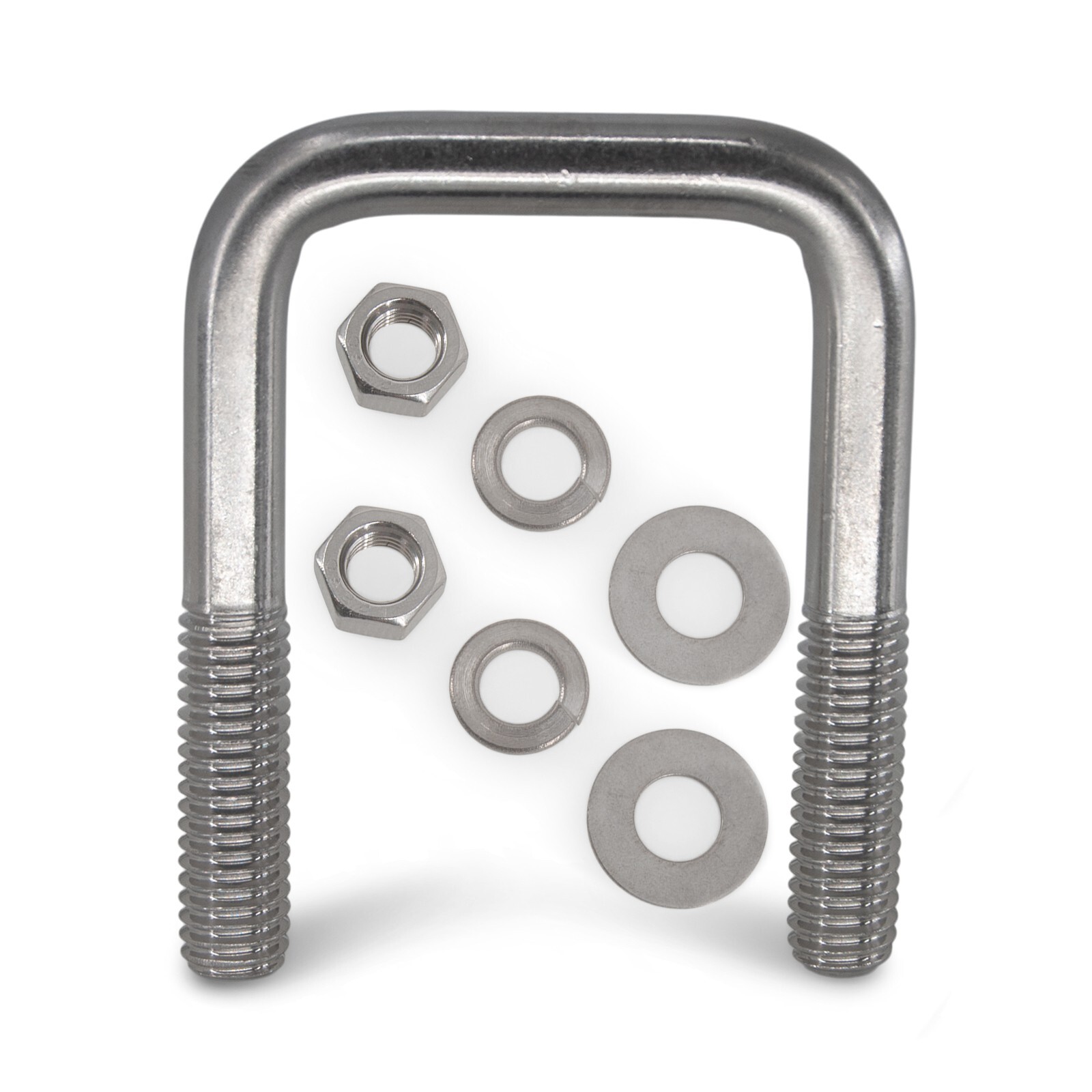 (4) Boat Trailer U-Bolts Stainless Steel Square Ubolt 3/8″ x 1 9/16″ x 2 1/2″