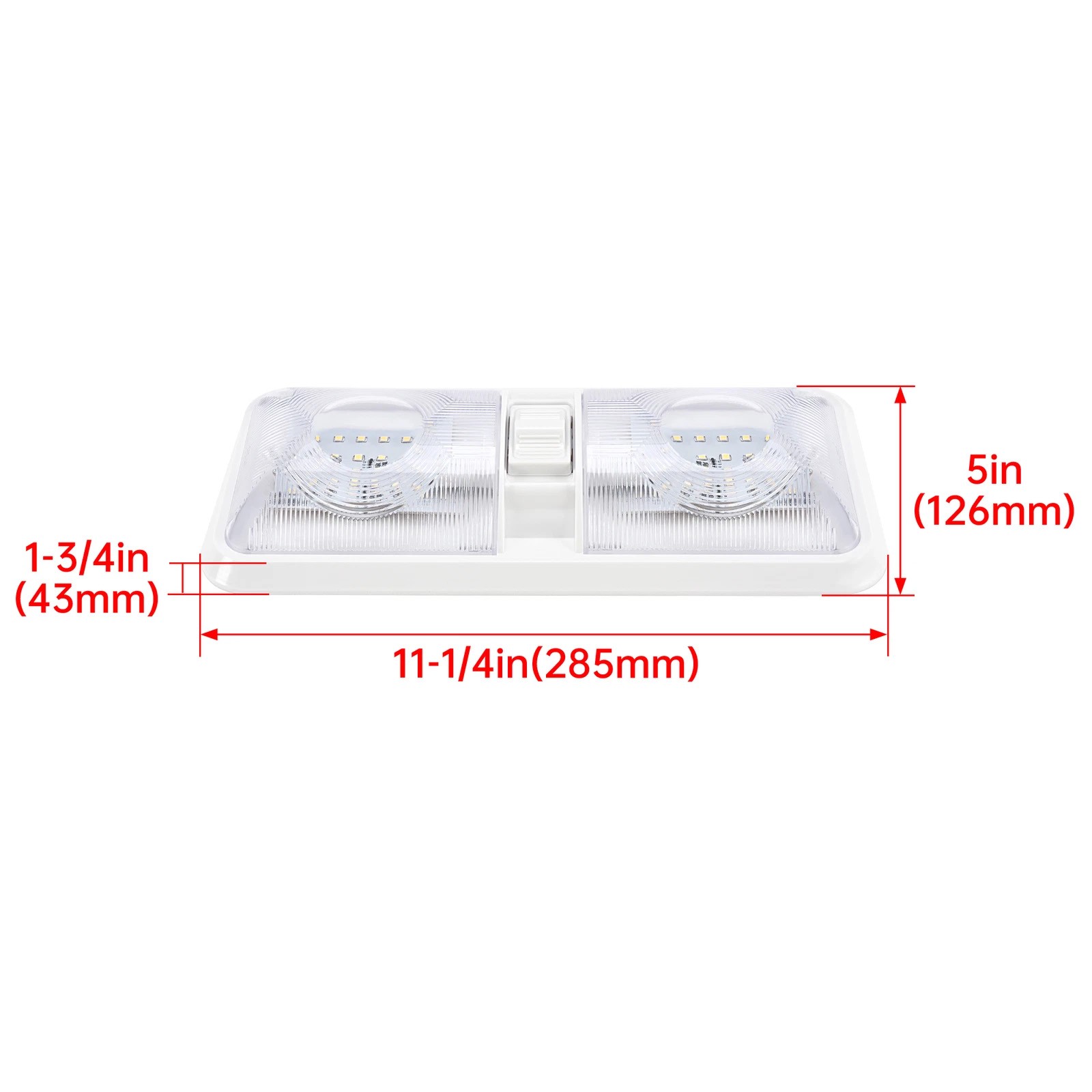 LED RV Ceiling Dome Light RV Interior Lighting w/ Switch for Trailer Camper Boat
