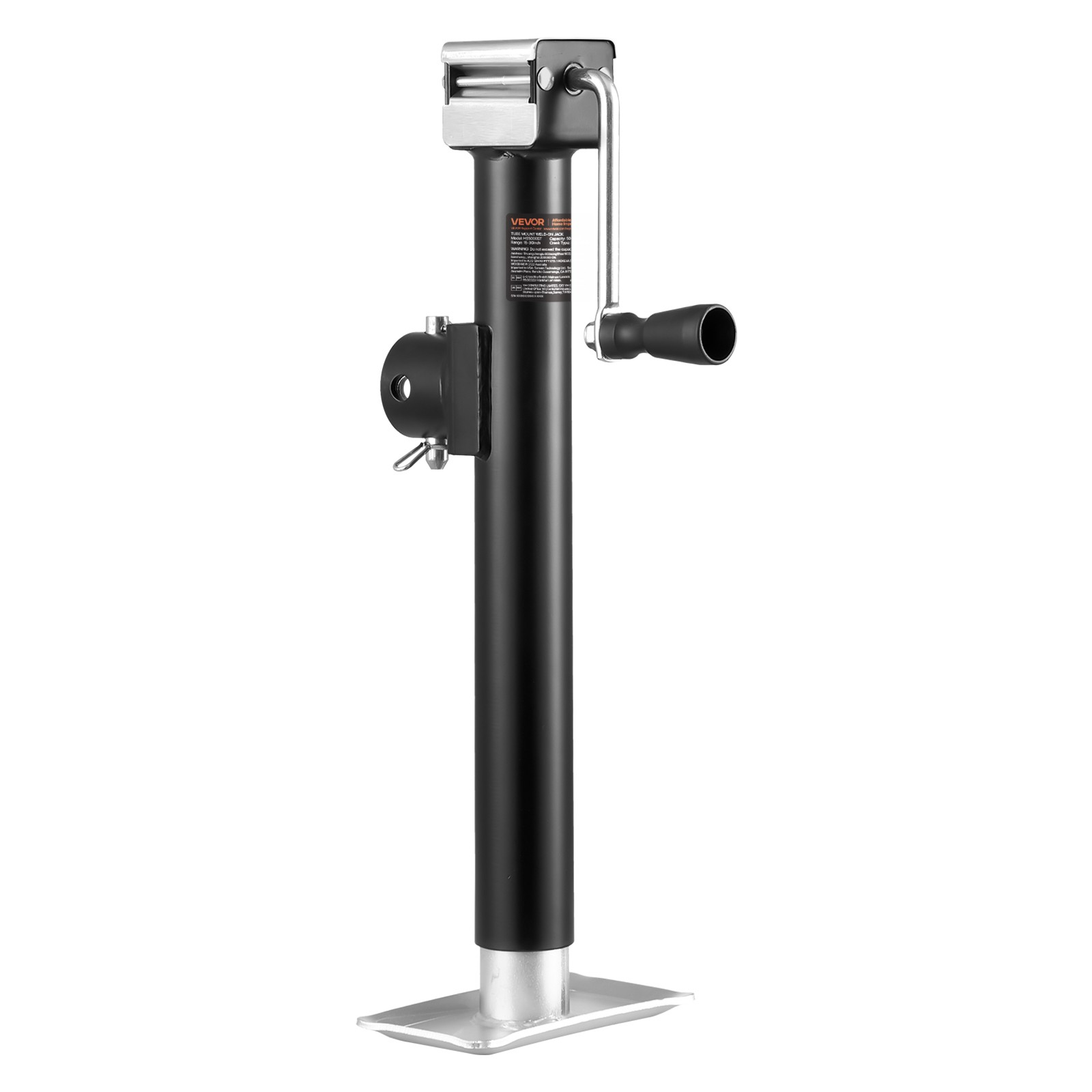 VEVOR Trailer Jack Weld-on Pipe Mount Swivel Trailer Jack 5000 lbs 15″ Travel