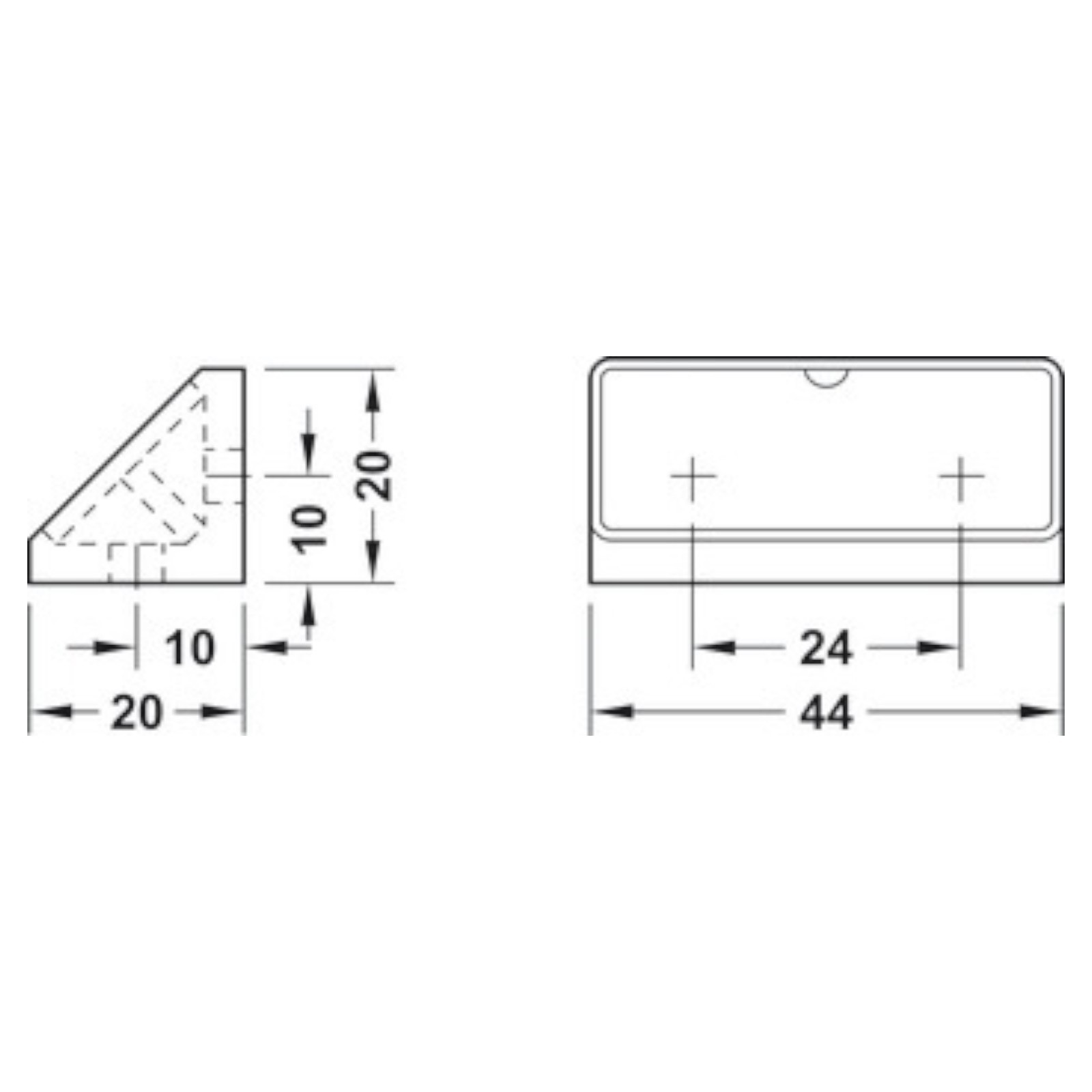 Campervan Corner Connector Fixings Beige 44mm Furniture Blocks Shelving DIY