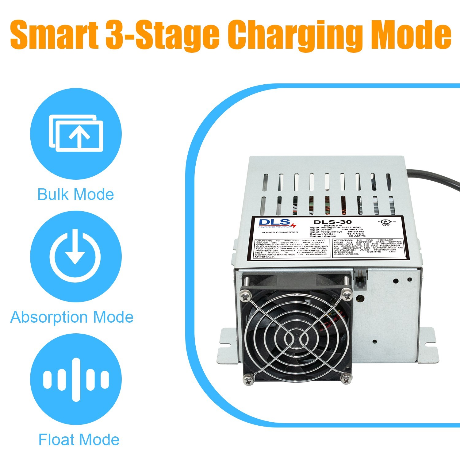 DLS30 DLS-30 30Amp RV Trailer Camper Electrical DLS Series Converter Charger