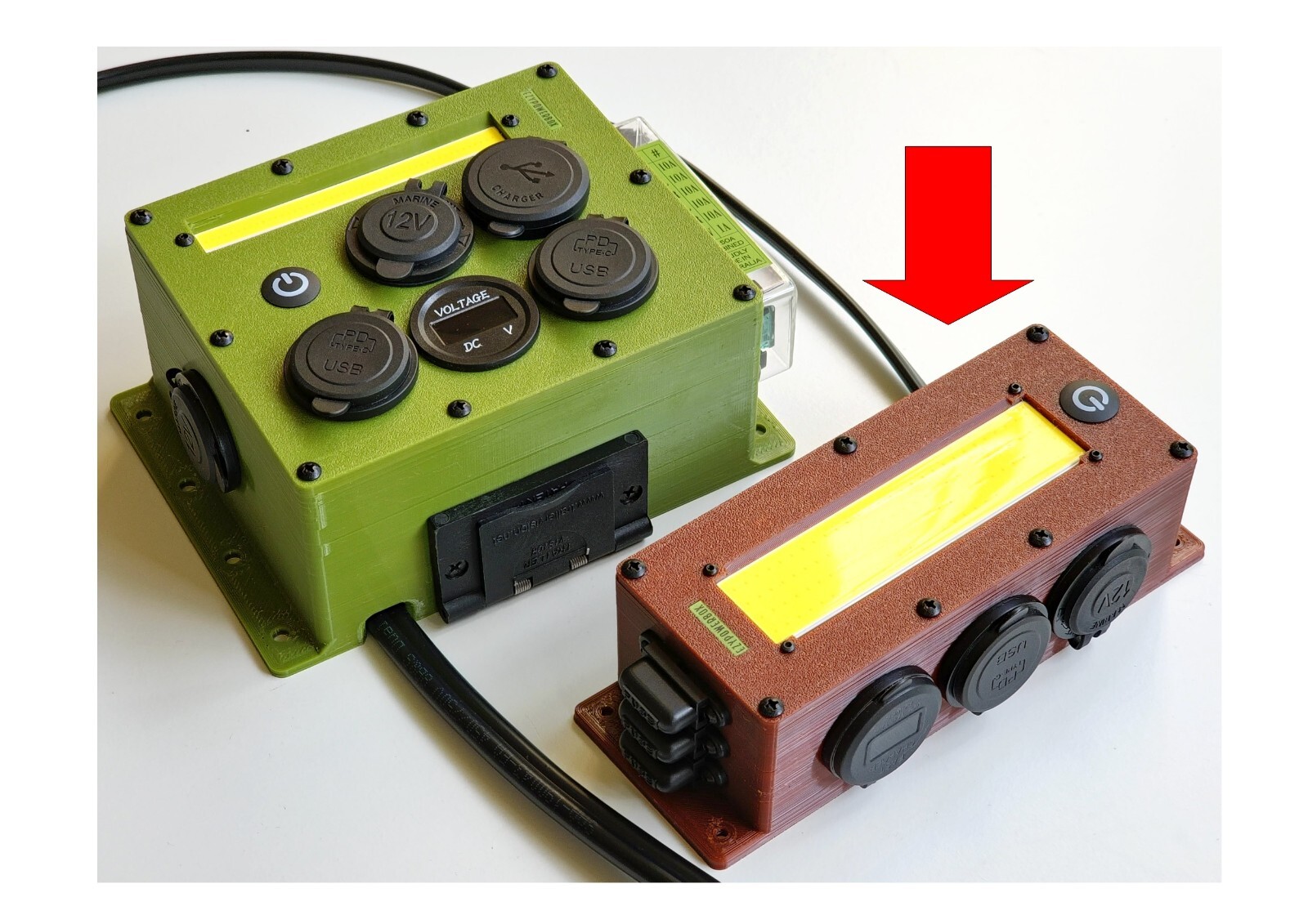 Car Camper Caravan Boat 12V Power Box USB phone laptop charger offgrid custom