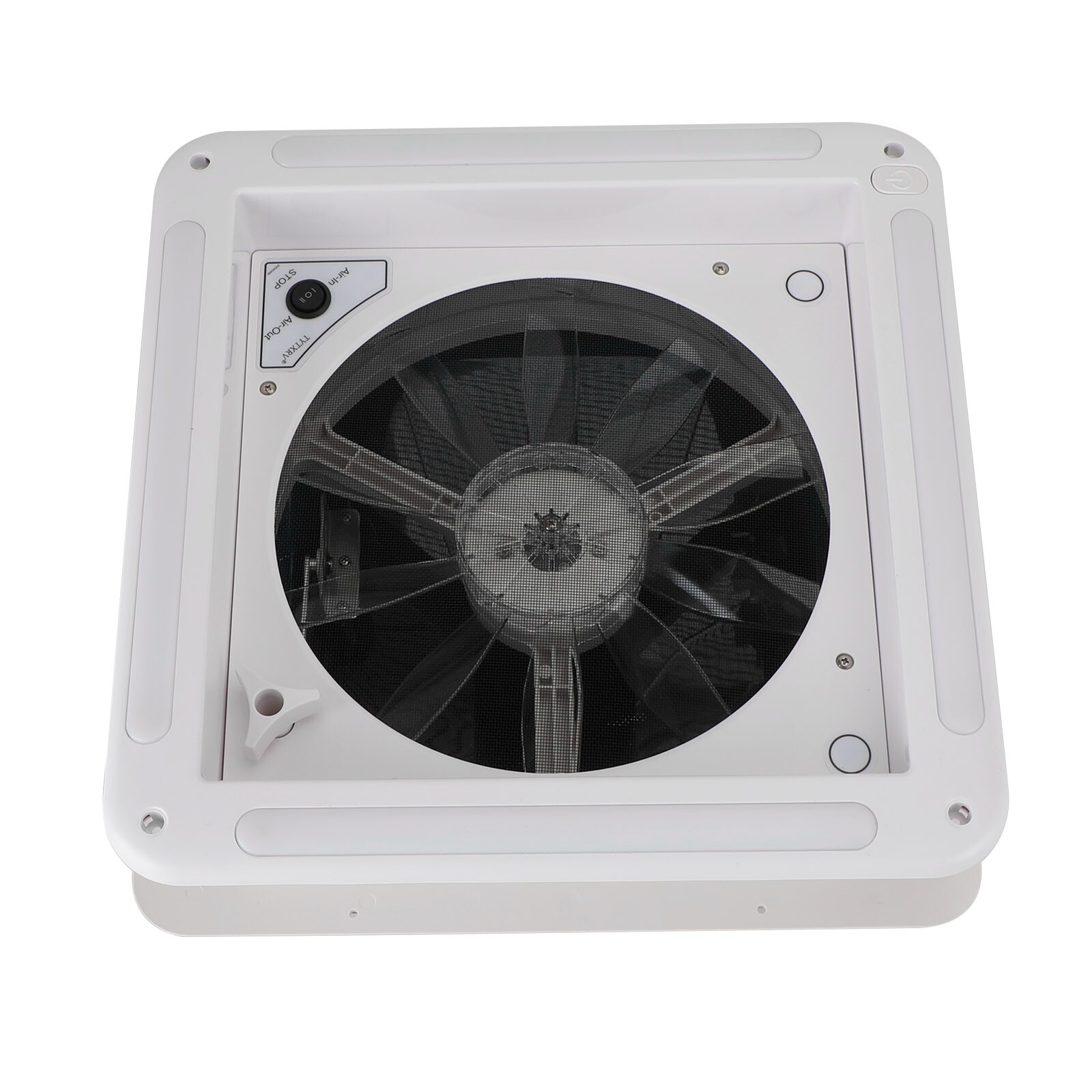 Large LED RV Caravan Waterproof Skylight Roof Vent Manual Camper Fan 14″ 12V NEW