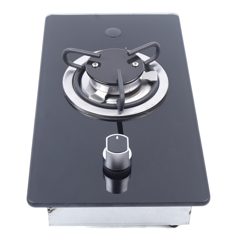 RV Camper Gas Cooktop 1-Burner Boat Caravan LPG Gas Stove Hob W/ Tempered Glass