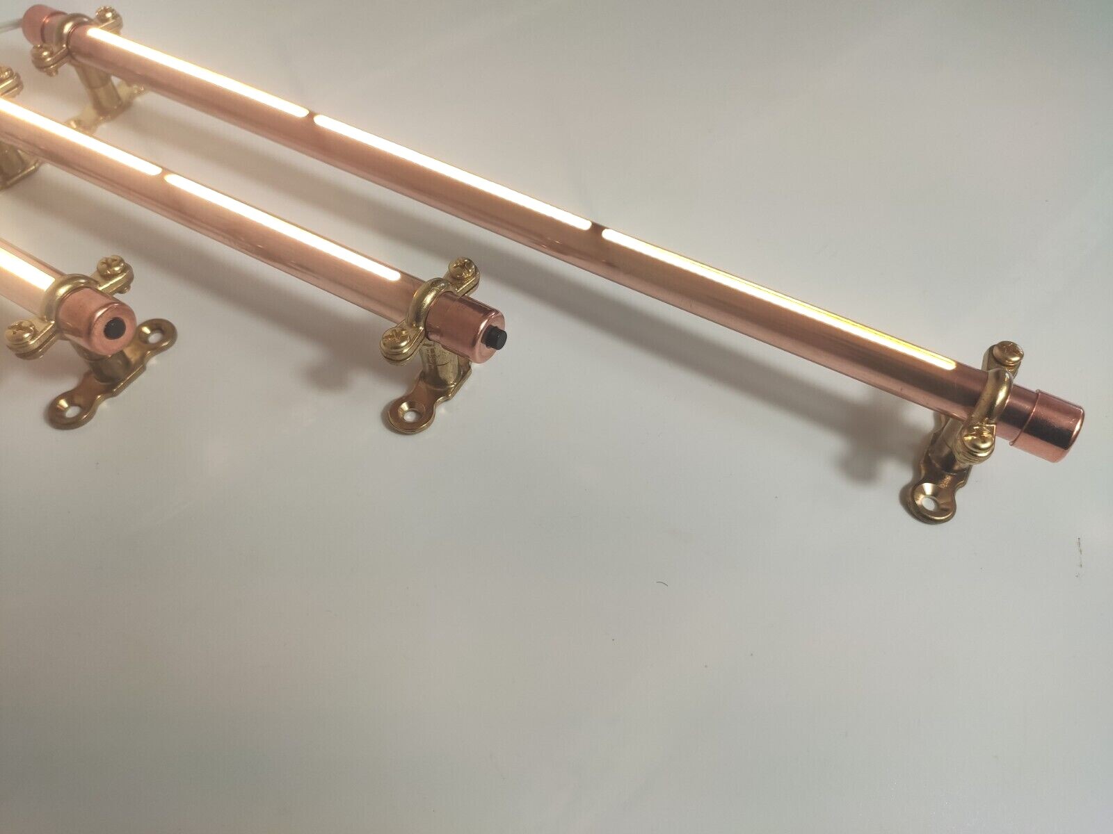 12V Continuous Beam LED Copper Light Fixture, Custom Length 12-40cm / 4-16inch.