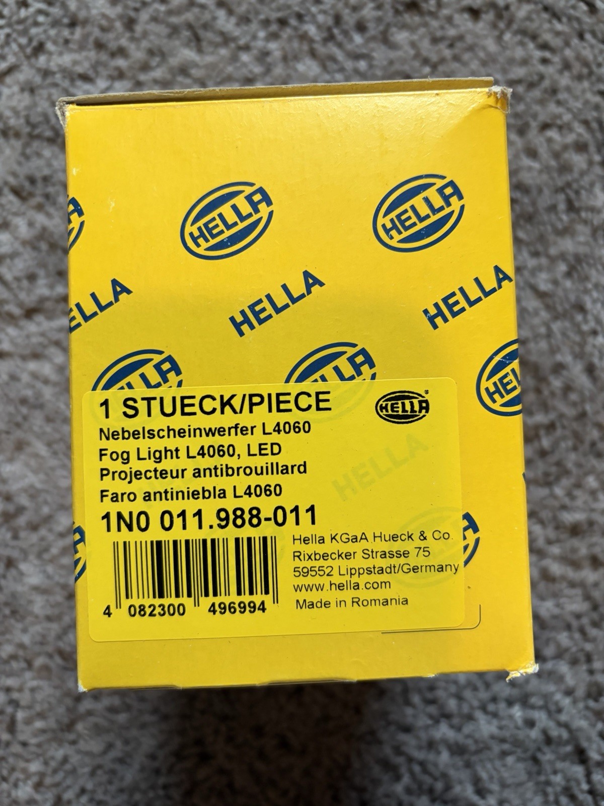 Hella LED-Fog Light – L4060 – 12/24V 1N0011988-061 **Free Shipping**