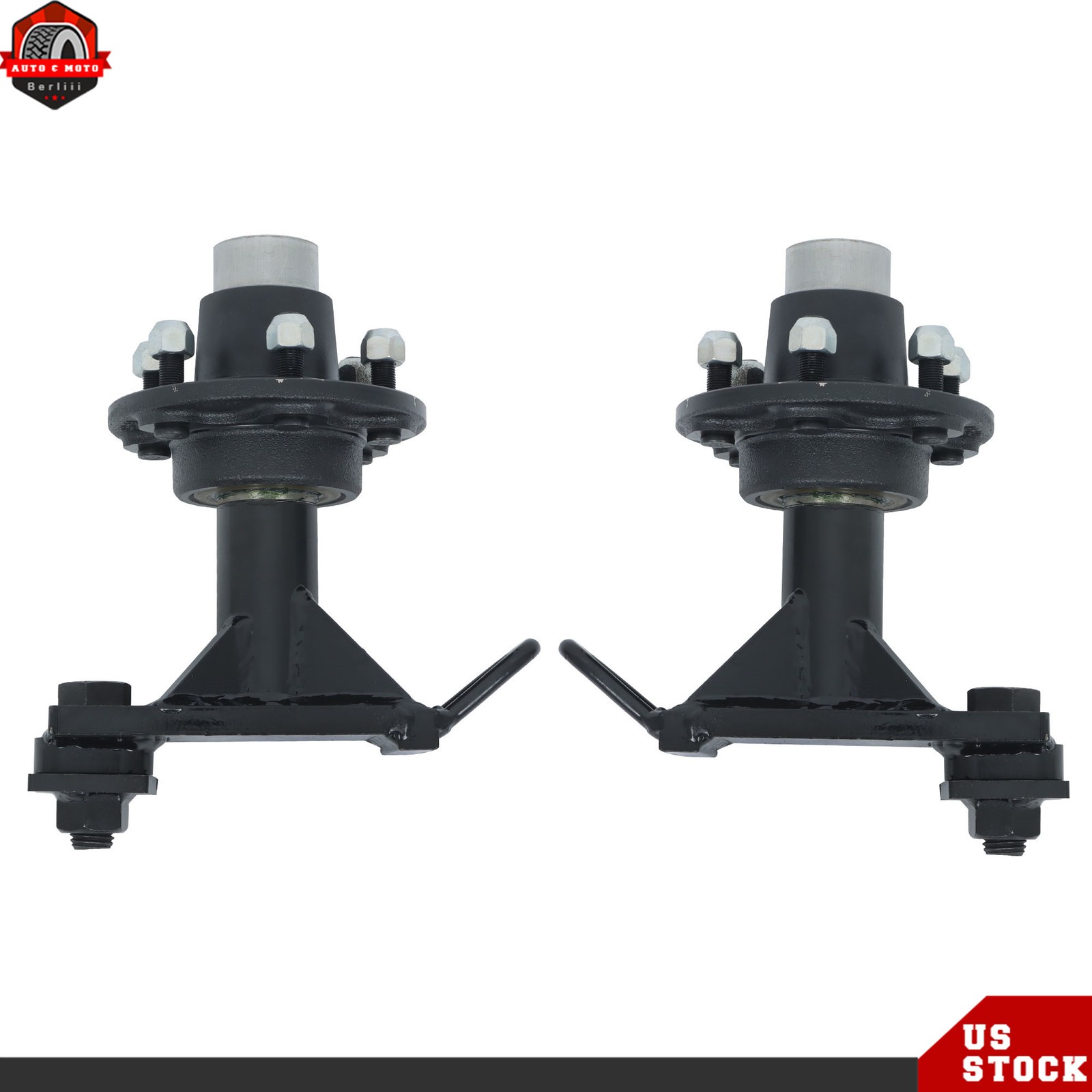 6 × 5.5 Lug Superior Shipping Container Wheels Bolt-on Spindle Kit(Super thick)
