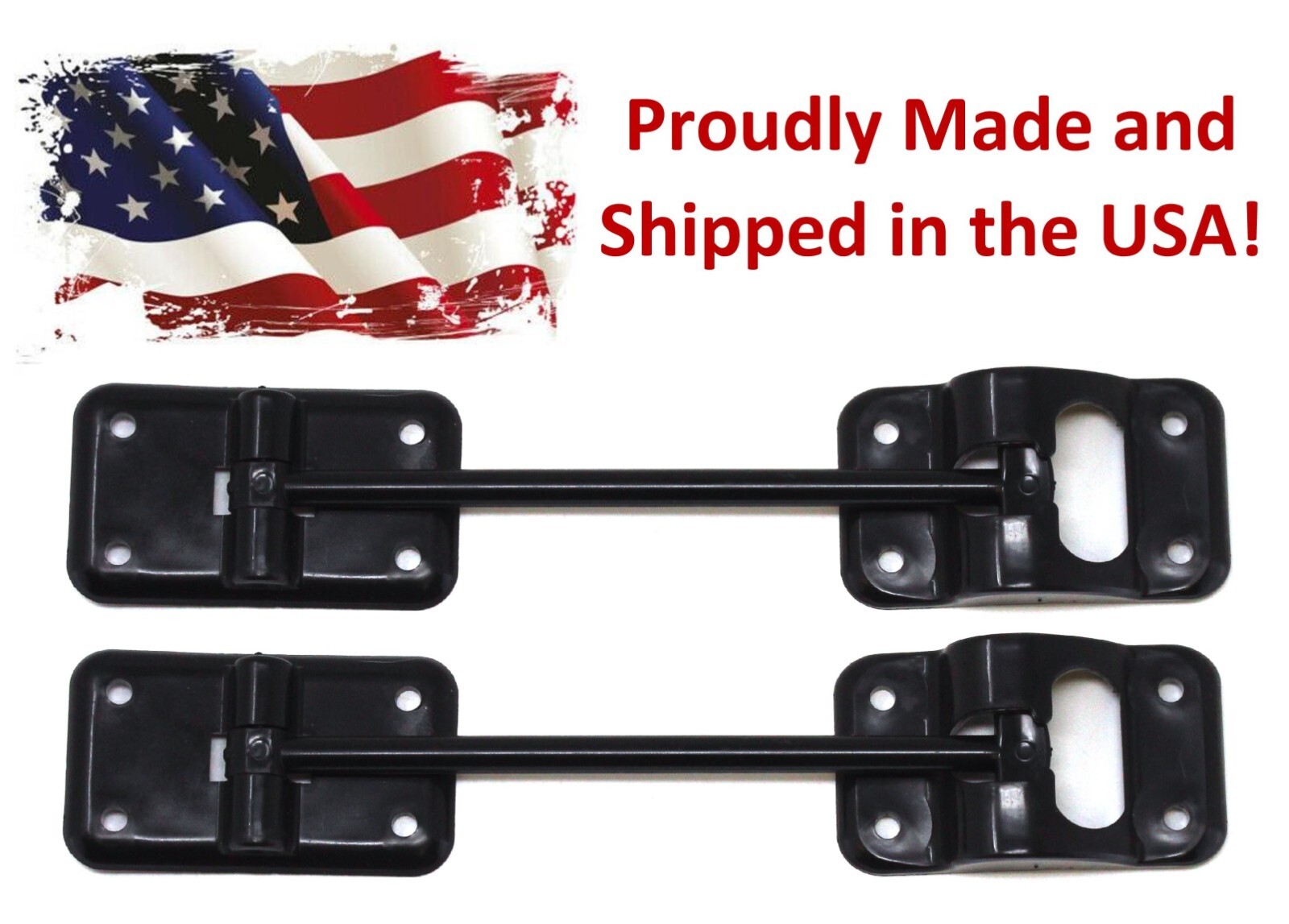 6″ T-Style Door Catch Latch Holder RV Camper Trailer Cargo Hatch Black 2PK