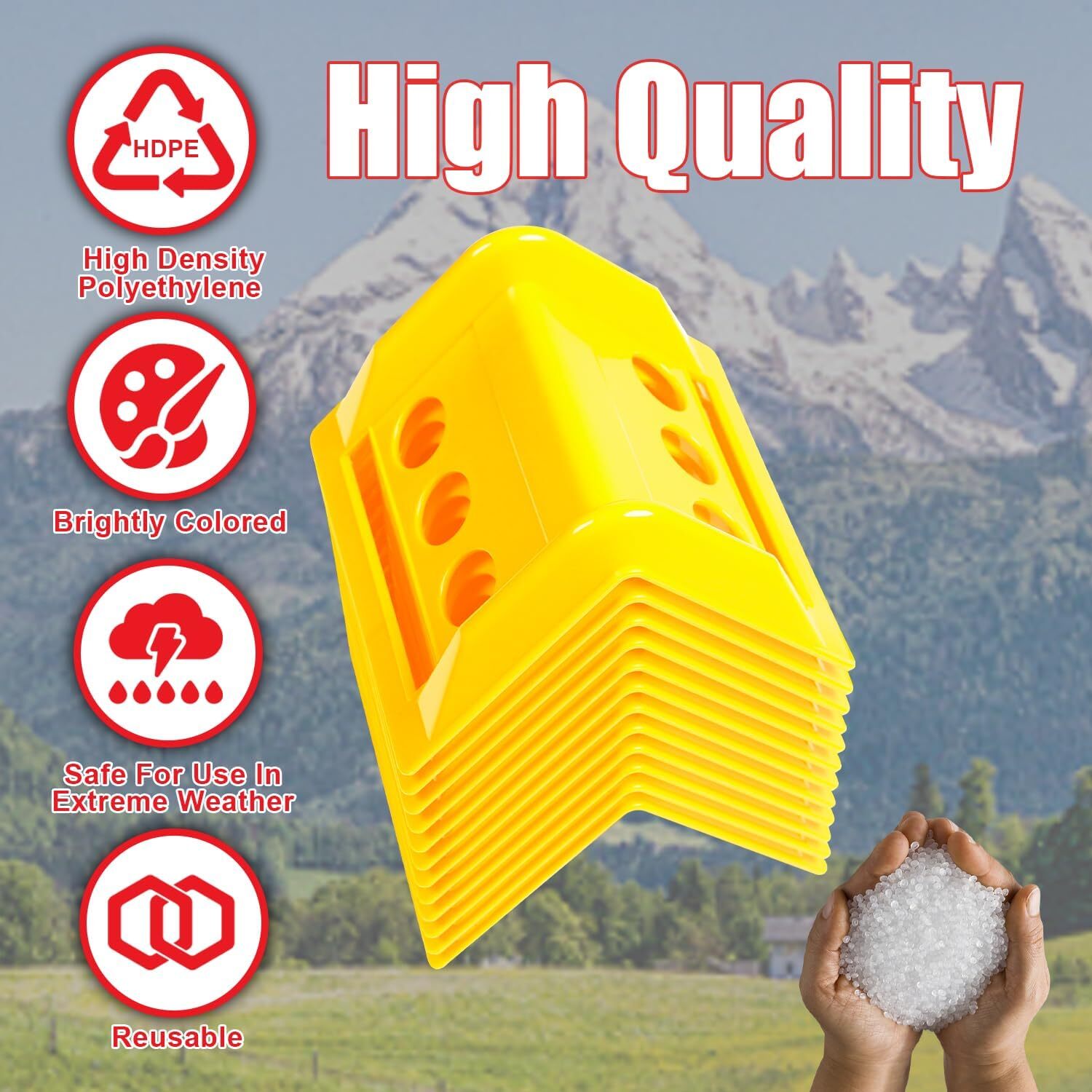 24 Pack Flatbed Edge Protectors Compatible with 4 Inch Ratchet & Winch Straps