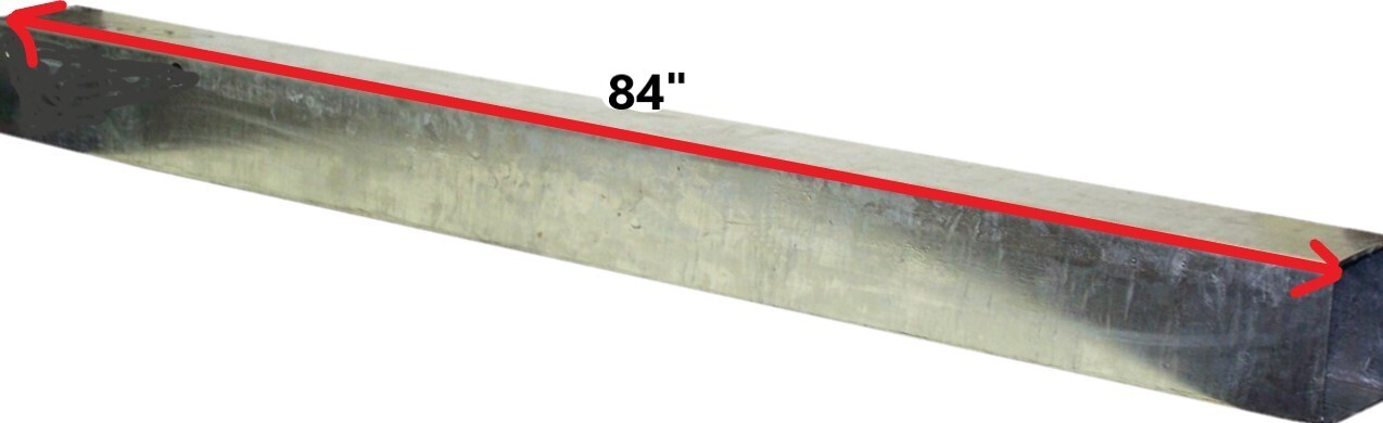 Galvanized Steel Boat Trailer Tongue 84″ Long 3″ x4″ Tubing 3/16 ” Thick 7 gage