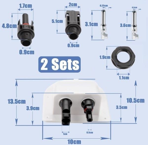 Sleek Design 2 PCS IP68 Rated Junction Box for Solar Panel Connections