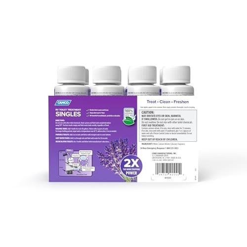 Camco TST MAX RV Toilet Treatment, 8 4 oz Bottles, 41551, Formaldehyde Free