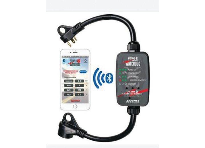Hughes 30A Gen 1 Power Watchdog RV Surge Protector w/ Bluetooth Hardwired PWD30