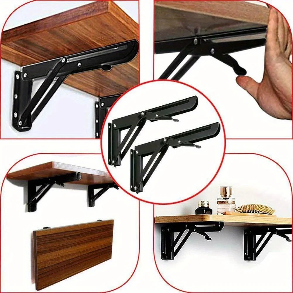 2pcs Folding Bracket for Table Shelf Camper Van Motor Home Accessories