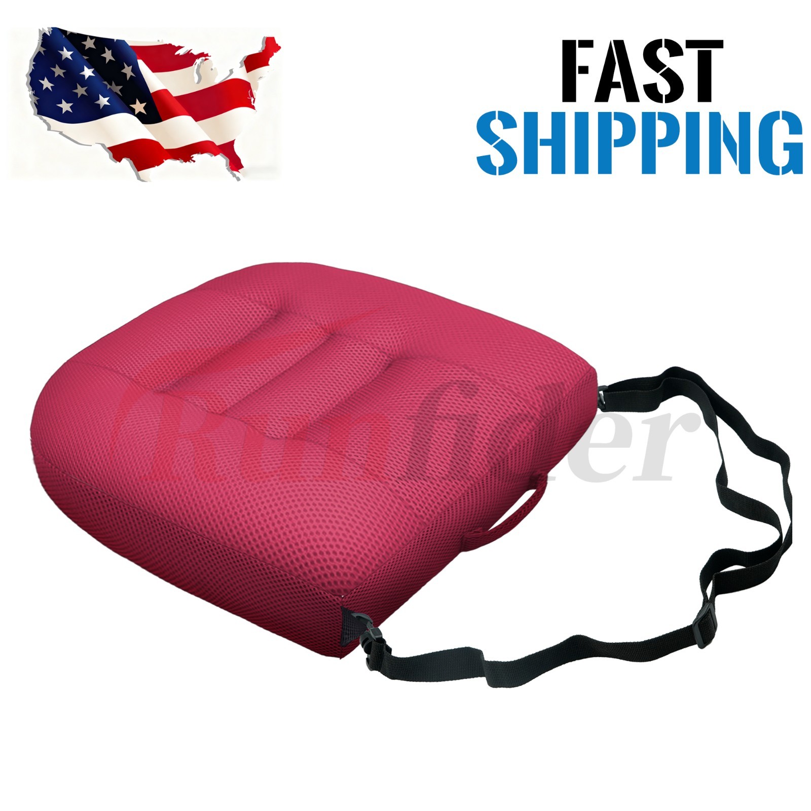 Universal Booster Cushion with Adjustable Height & Security Straps-Pink