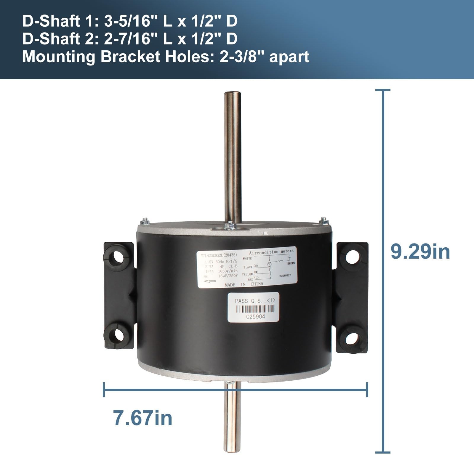 3315332.005 AC Condenser Fan Motor Replacement For Dometic Brisk Air II.