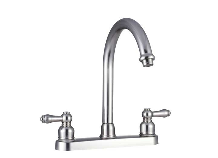 Dura Faucet DF-PK340L-SN Non-Metallic Hi-Rise RV Kitchen Faucet – Satin Nickel