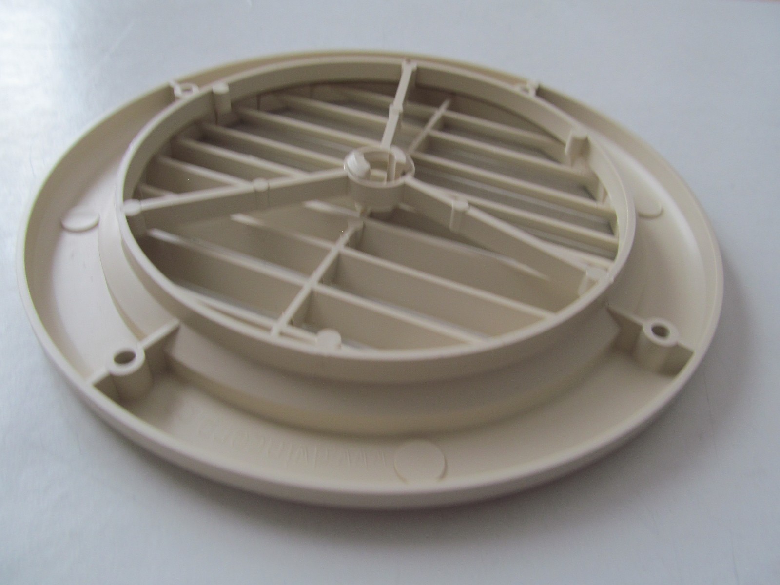 7″ Round Bigport #9850 Light Beige Ceiling A/C Vent 1/4″ Extension RV Motorhome