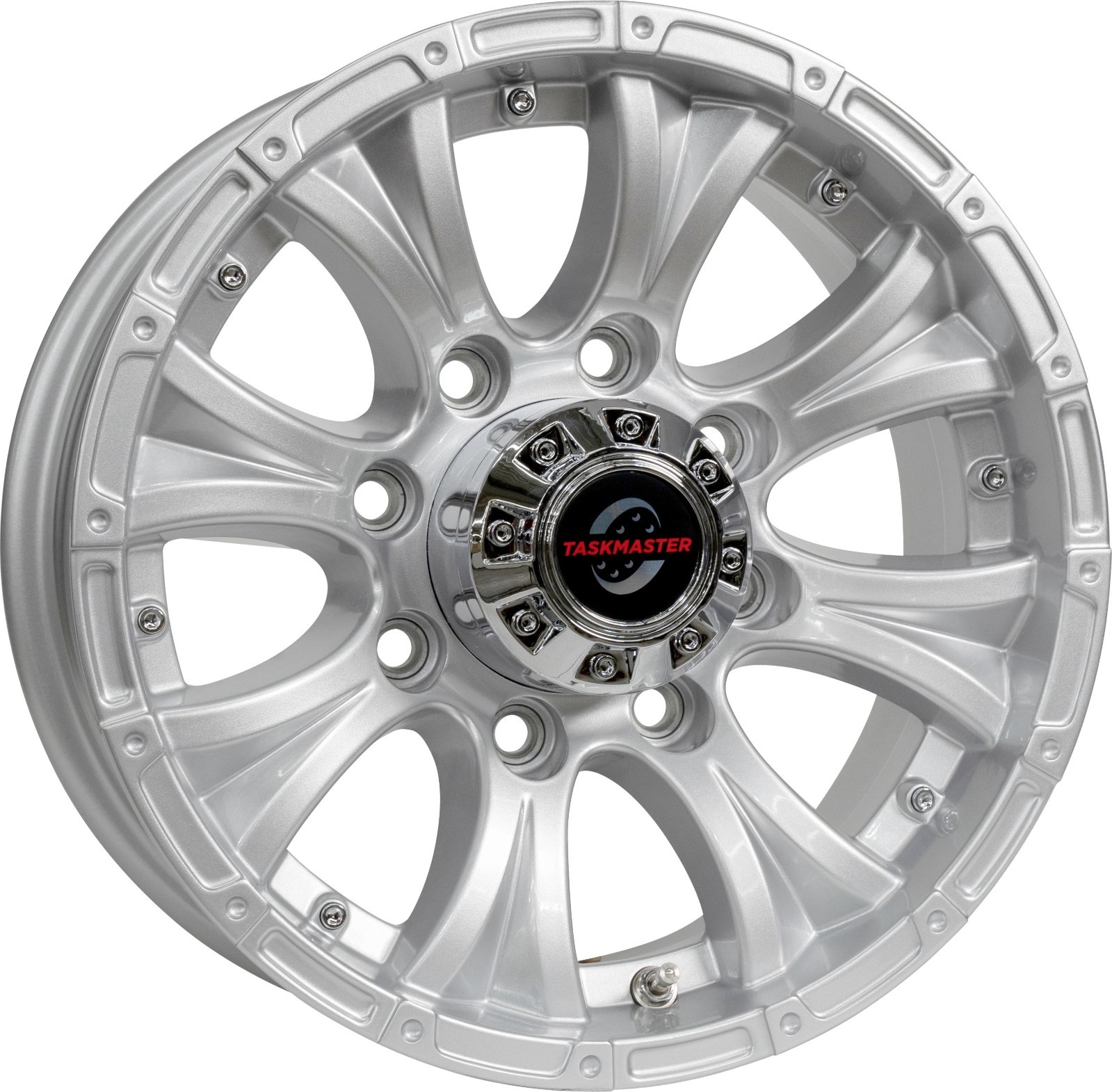 16×6.5 Trailer Wheel 8 lug on 6.5 Silver Heavy Duty Aluminum Trailer Rim
