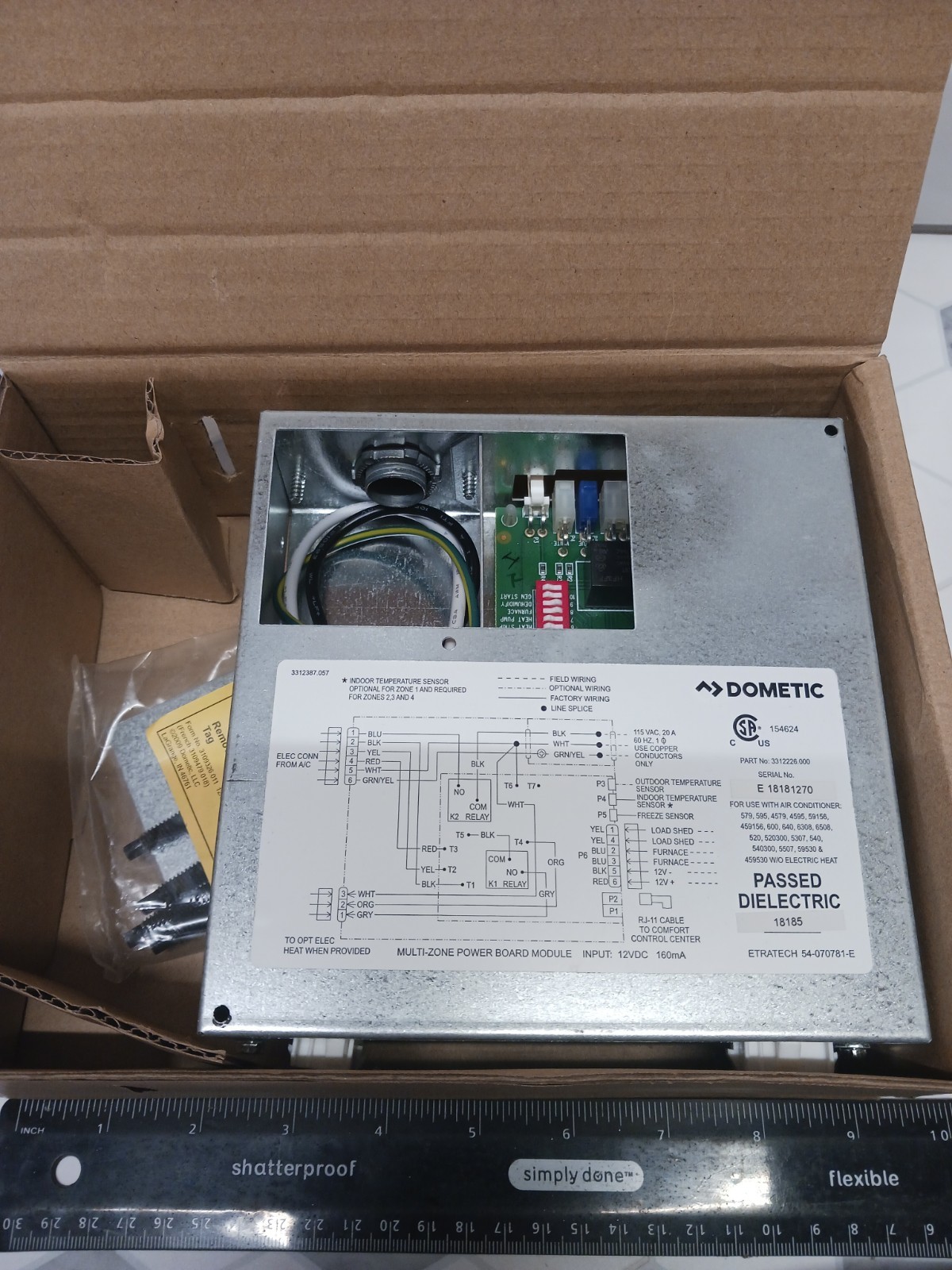 3312020.000 For Dometic CCC2 Multi-Zone Model A/C RV Thermostat Control Board FS