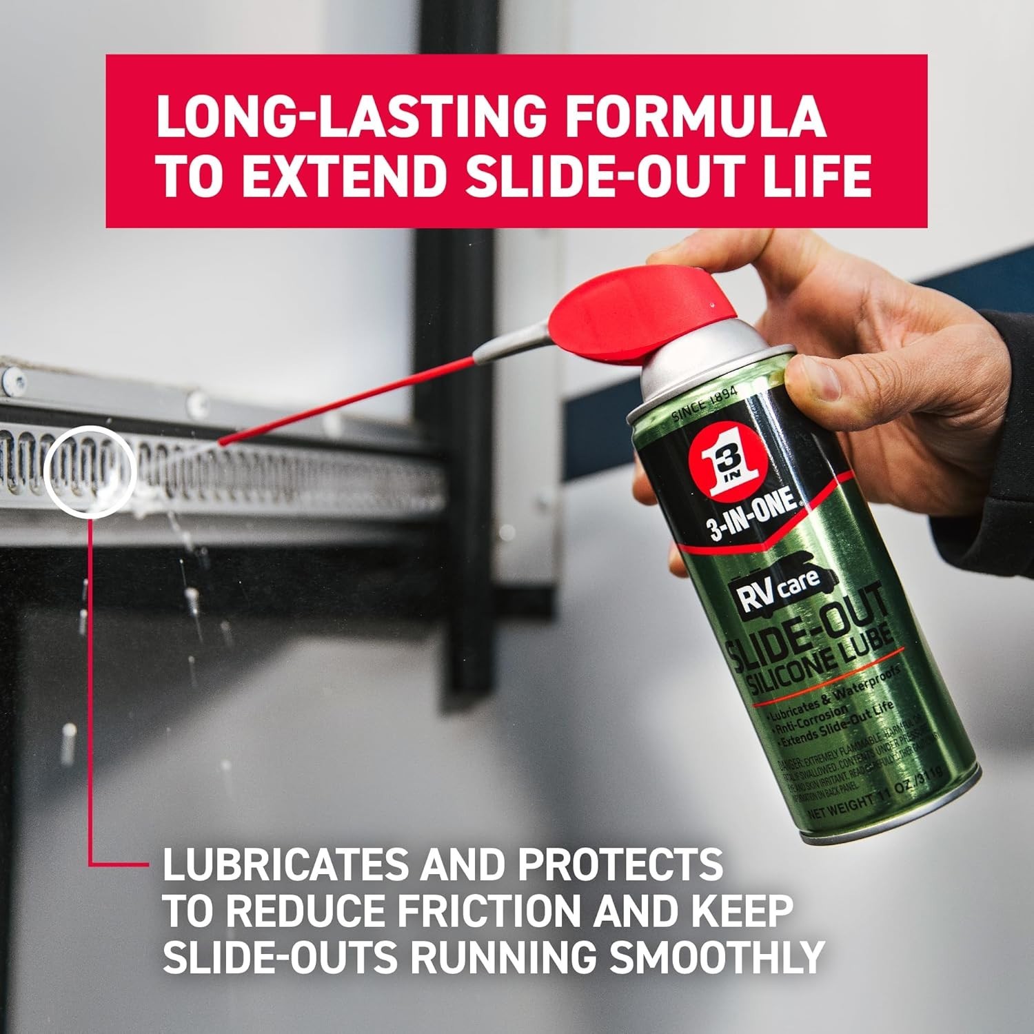 RV Care Trio Pack: Slide Out Lube, Window Track Lube & Rubber Seal Conditioner