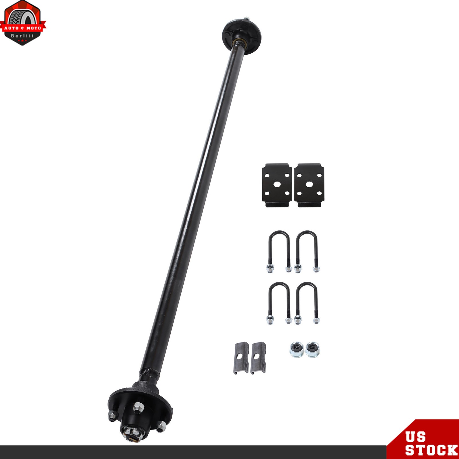 2000lbs Trailer Boat Axle 4 Lug Idler 44″/47.5″/54″/57″/58″/60″/71″/72″ Hub Face