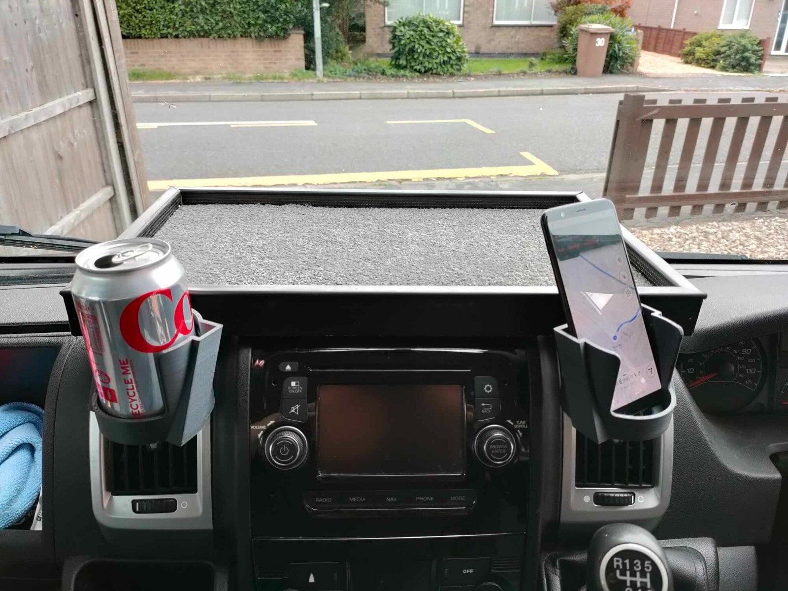 Dashboard Table Peugeot Boxer, Citroen Relay, Fiat Ducato + Phone/Cup Holders