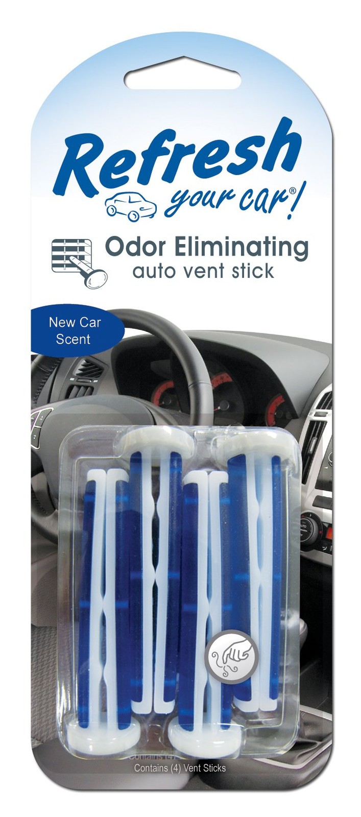 Refresh Your Car! (86588) New Car Vent Stick Air 1 Count (Pack of 6), Blue