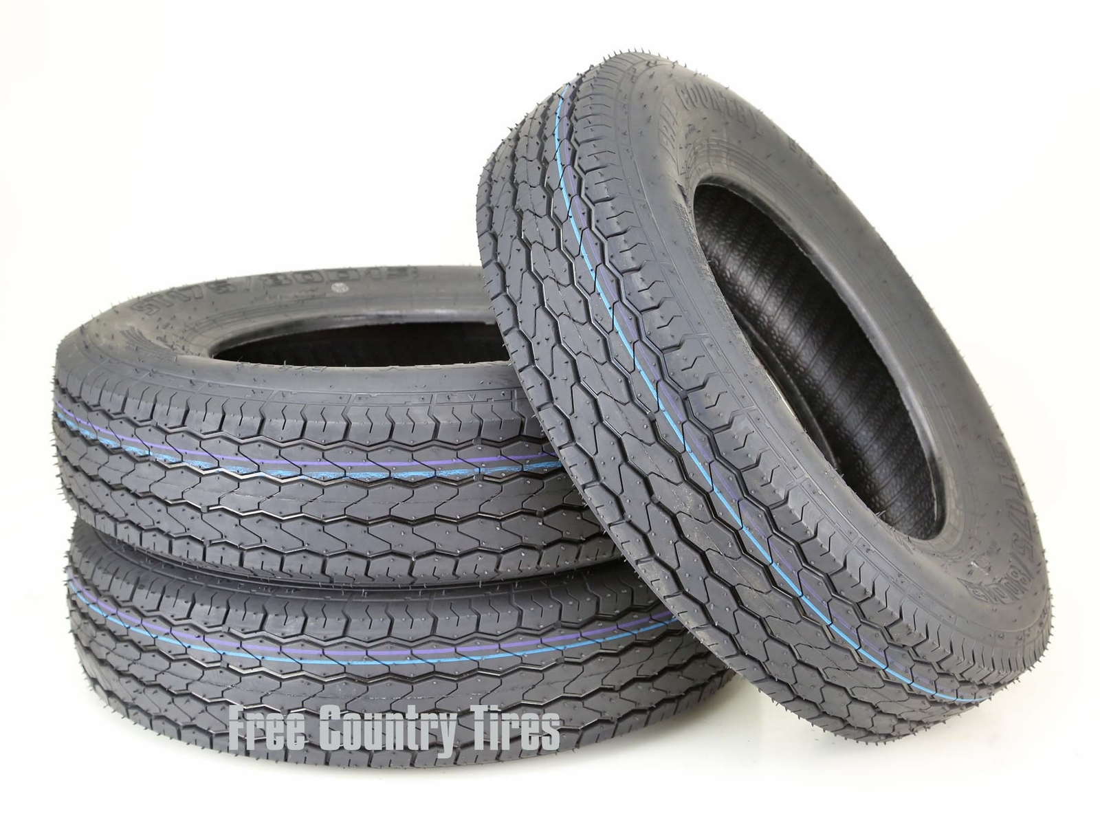 3 New Free Country Trailer Tire ST175/80D13 175 80 13 B78-13 Bias 6PR LR C