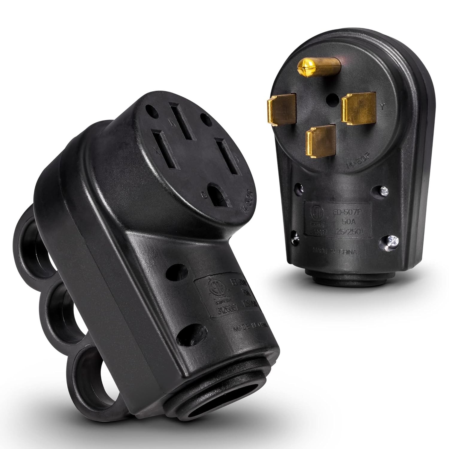 True Mods NEMA 14-50P/50R 125/250VV 50A RV Power Cord Male/Female Replacement
