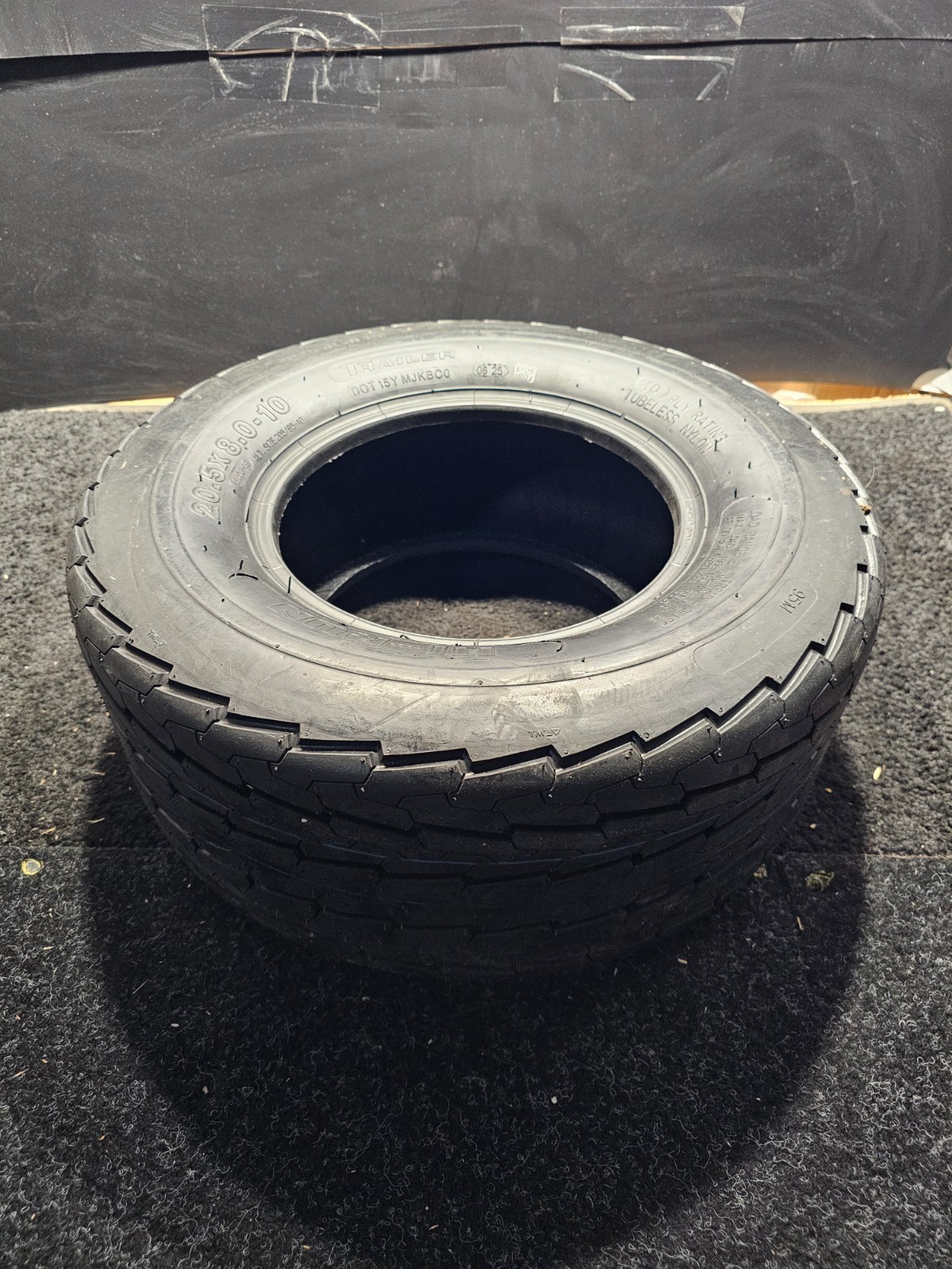 (QTY 1) Hi-Run 20.5X8.0-10 Trailer Tubeless Tire SU03 10 Ply Load Range E 95M