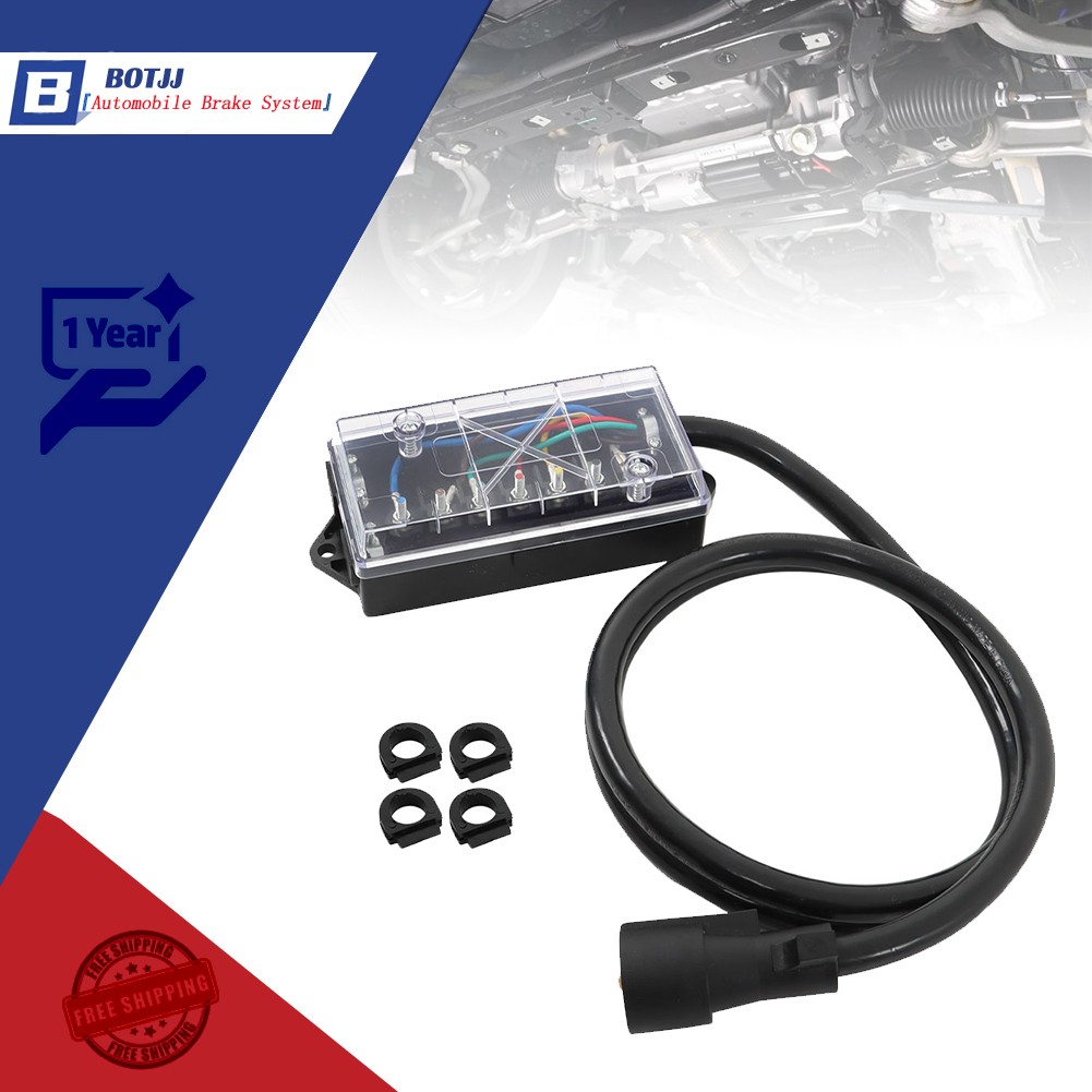 NEW RV Trailer 6FT 7 Way Trailer Cable with 7 Pin Plug and 7 Gang Junction Box