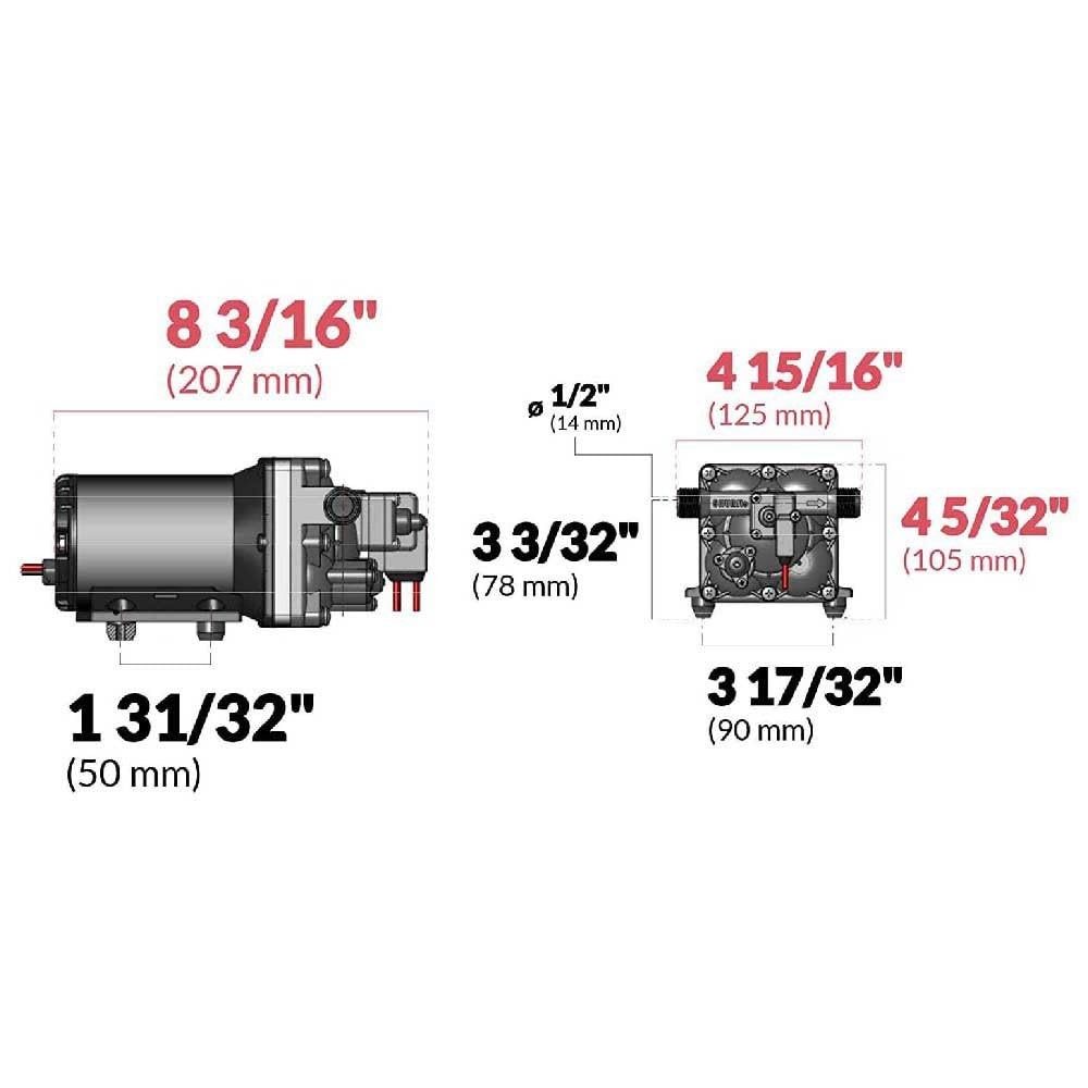 PENTAIR SHURFLO Aqua King II 12V Marine Water Pump-Self-Priming, 3 GPM