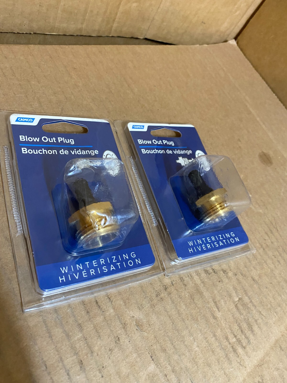 Camco 36153 Heavy Duty Brass Blow Out Plug RV Lot of 2