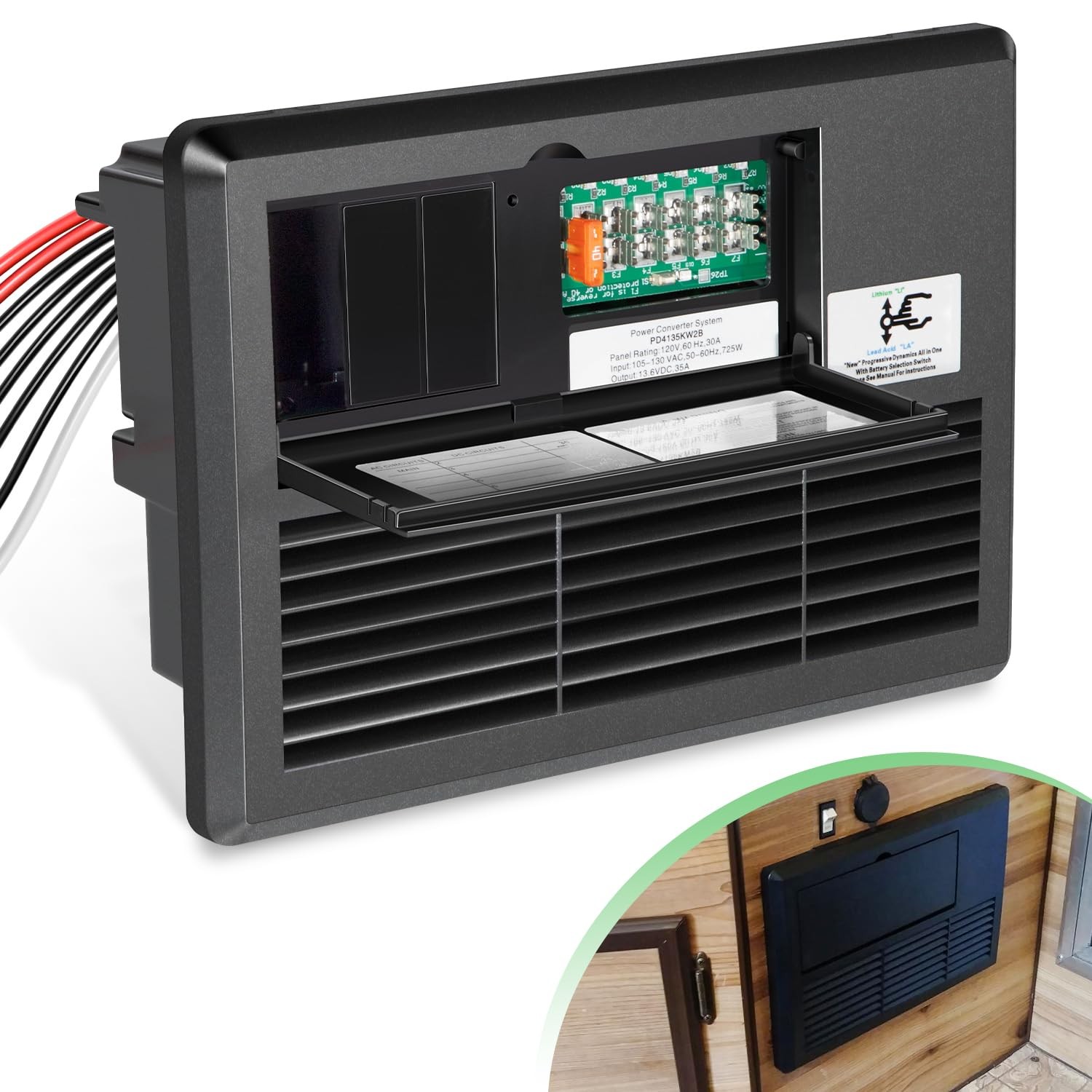 35A RV Power Converter PD4135KW2BV Inteli-Power 4100 Series Replace for WF8735