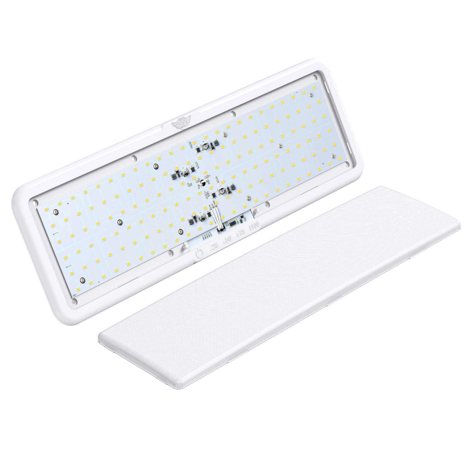 2 PK Leisure LED 1450LM RV Slim Ultra Bright Ceiling Light Fixture Touch Dimmer