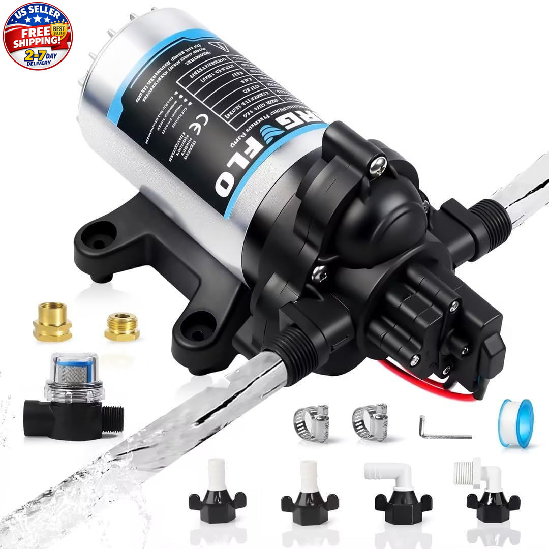 Upgraded Rv Water Pump 2088-554-144/2088-403-144 Diaphragm Pump,12 V 45 PSI RV W