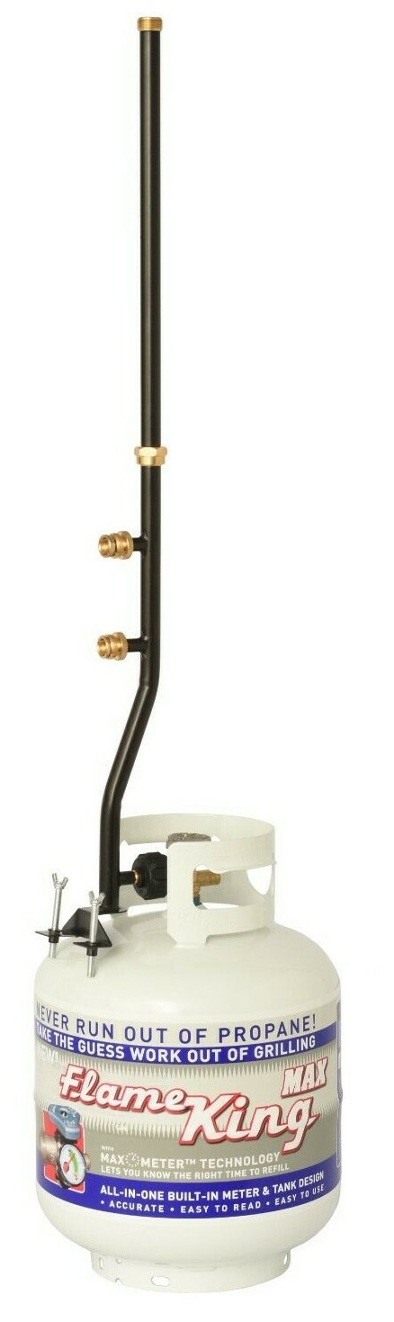 Flame King 3 Port Propane Tank Distribution Tree Post with 15 inch extension