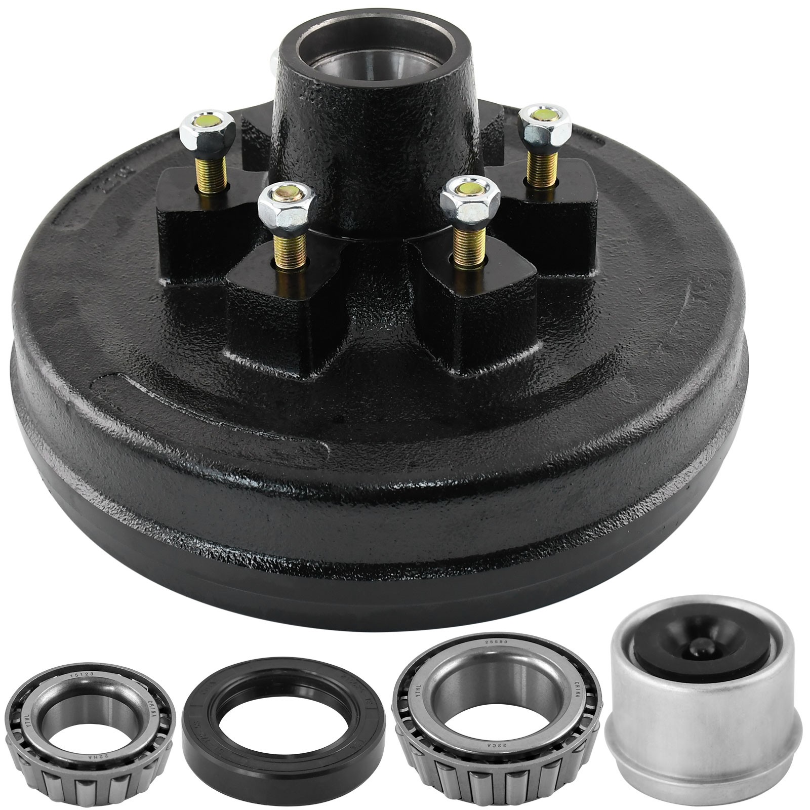 Electric Trailer Brake 12″x 2″ & 6 on 5.5″ Hub Drum Kit 5200-6000lbs Axle 6 Lug