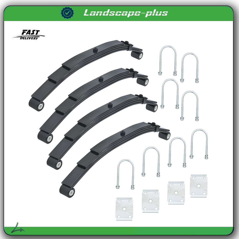 4Leaves 2500lbs Spring/U-bolt For 5000lbs Tandem Trailer Axle Suspension Kit New