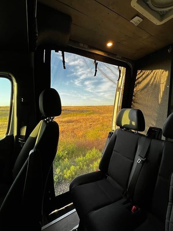 Magnetic Closure Sliding Door Bug Screen Designed for Ford Transit