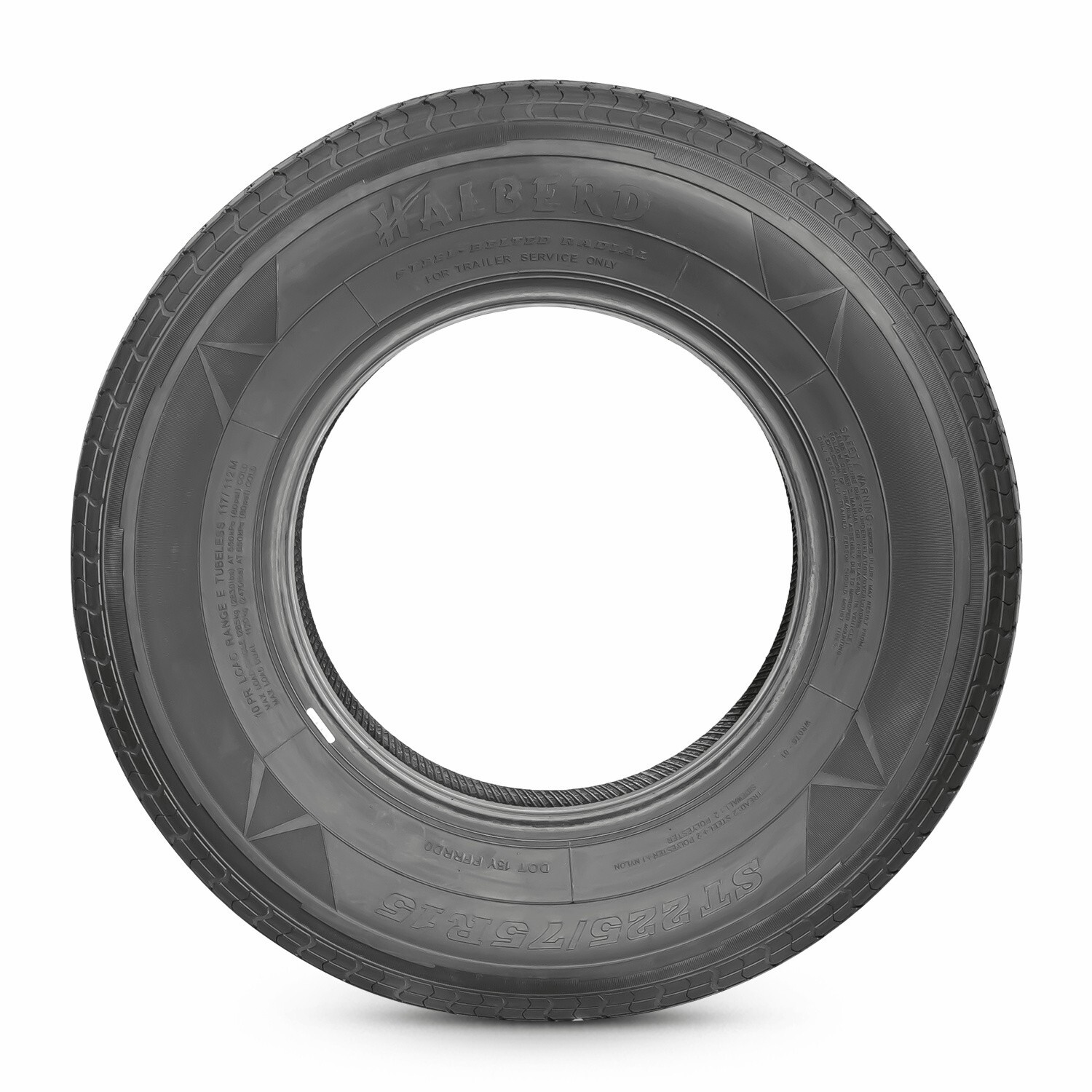 Set Of 2 ST225/75R15 Trailer Tires Radial 225 75 15 Tubeless 10PR Load Range E
