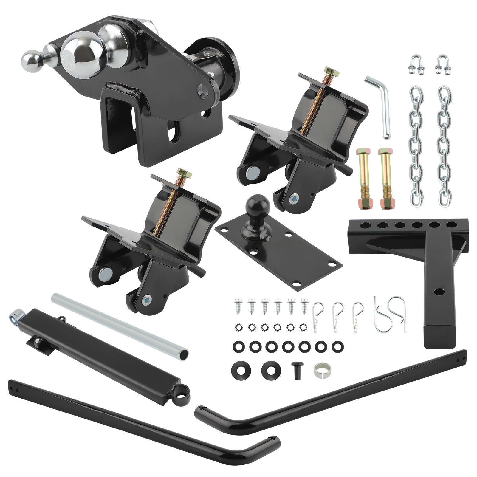 Round Bar Weight Distribution Hitch Kit 2″ Shank 10,000 lbs 8″ total rise/drop