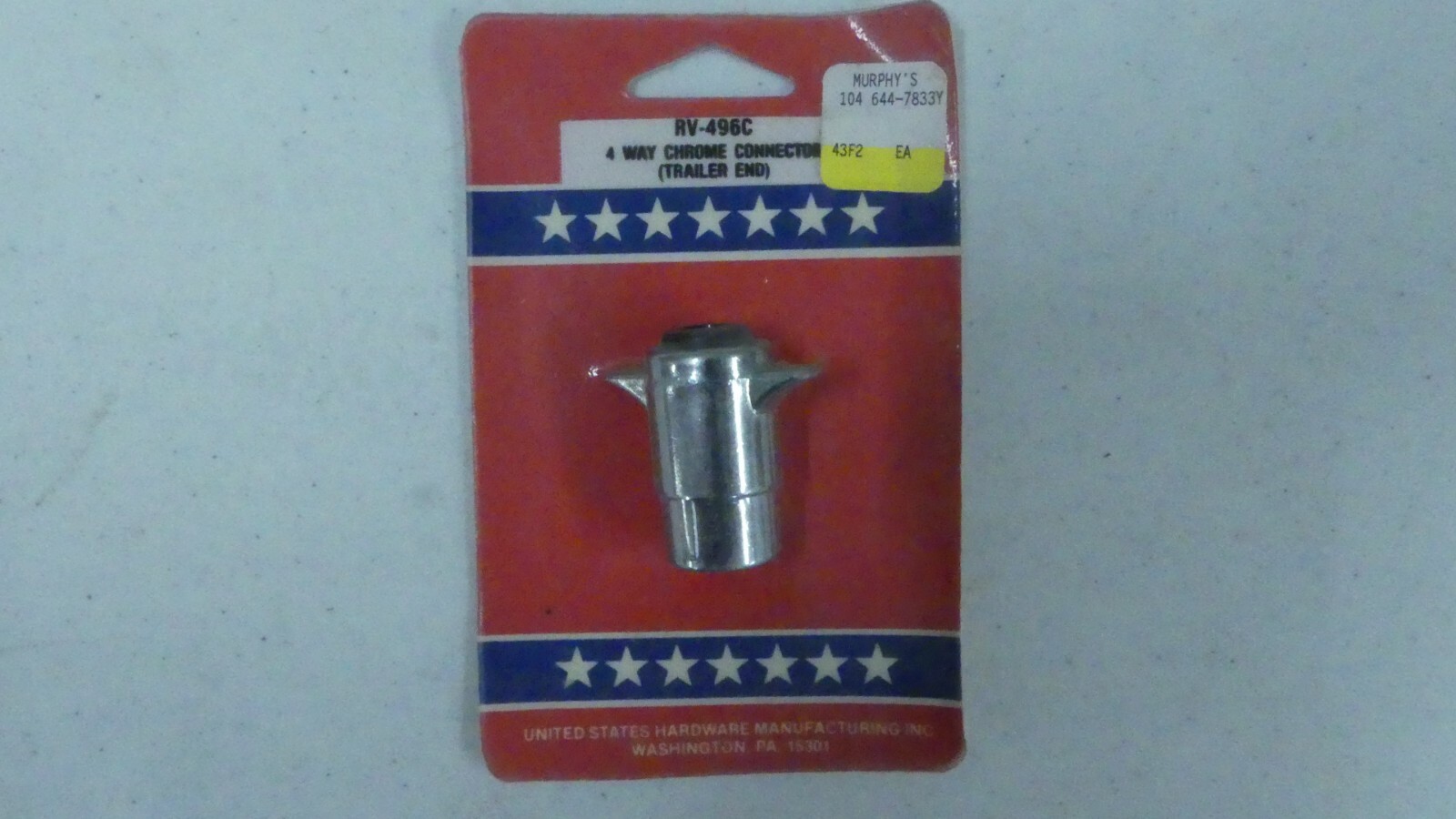 United States Hardware RV-496C 4 way chrome connector (trailer end)