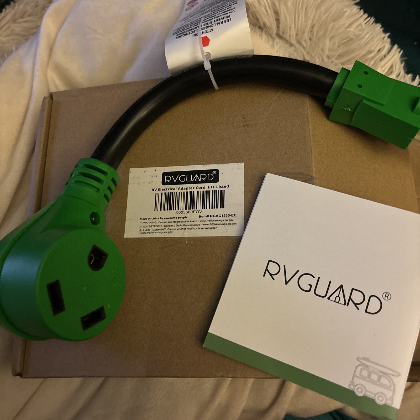 RV Guard Electrical Adapter Cord 15A 115V 60Hz Everdevelop Electric Appliance Co
