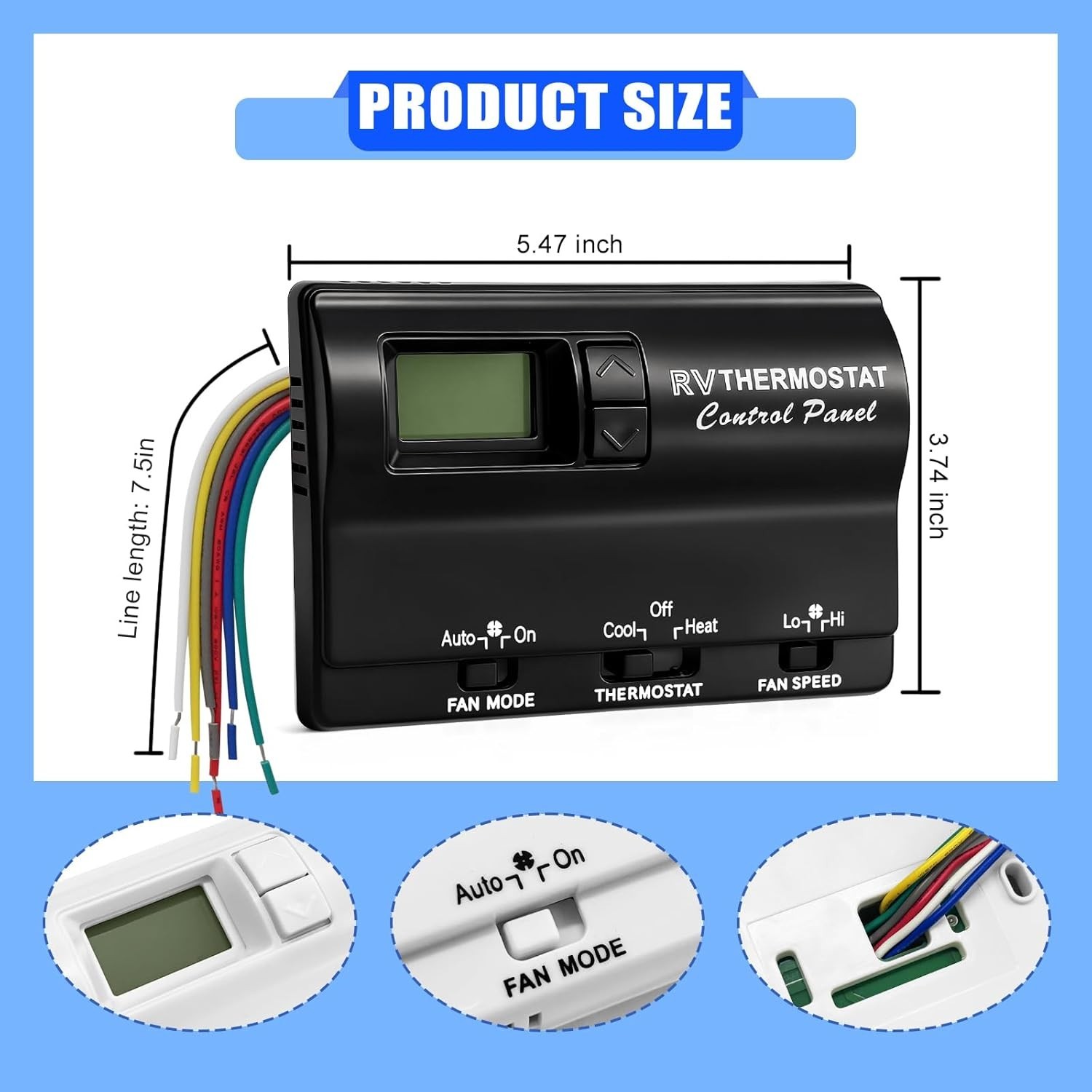 Easy Setup Coleman Mach RV Thermostat Replacement – Adjustable Modes Included