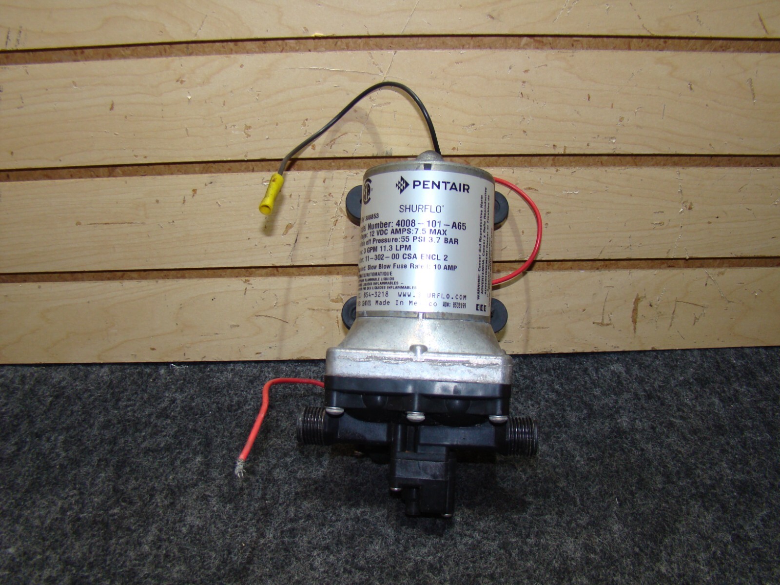 USED RV PENTAIR SHURFLO M: 4008-101-A65 TESTED GOOD