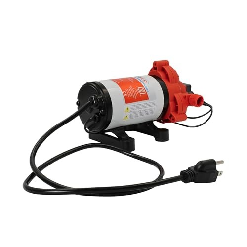 SEAFLO 33 Series Water 110V AC Pressure Pump – 115V AC, 45 PSI, Black, White