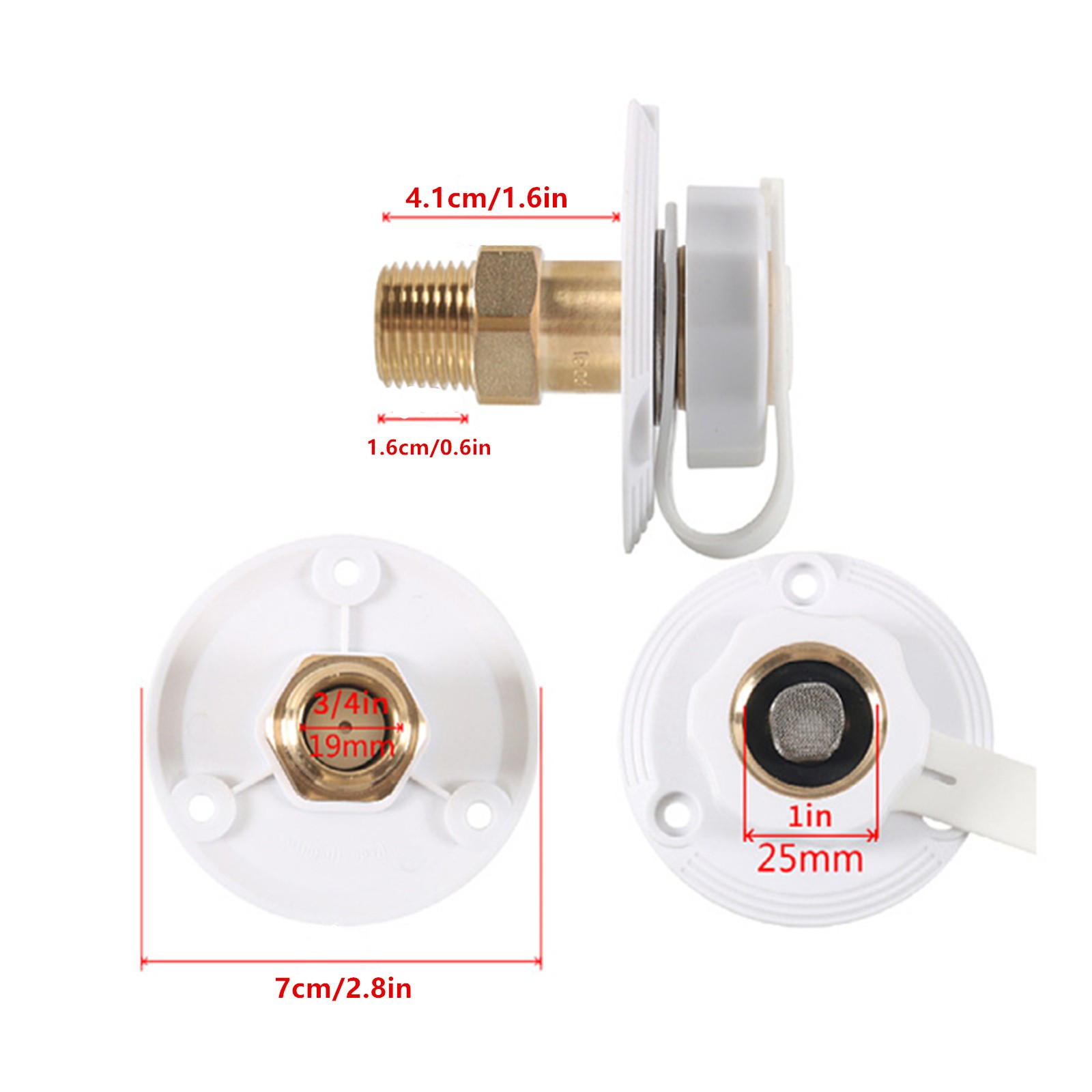 Water Inlet Valve Hatch Gravity Fresh Water Fill For Car RV Camper Trailer 2.8″
